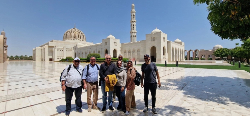 Italian travel partners during their familarisation trip to Sultan Qaboos Mosque