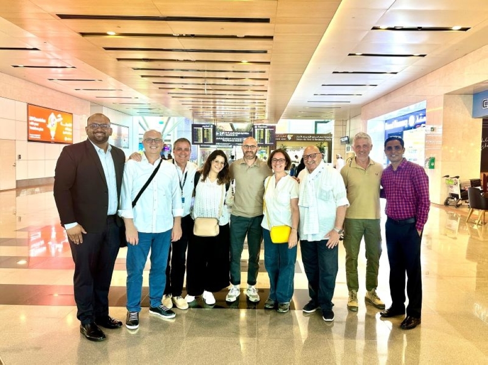 Italian travel partners upon arrival at Muscat International Airport