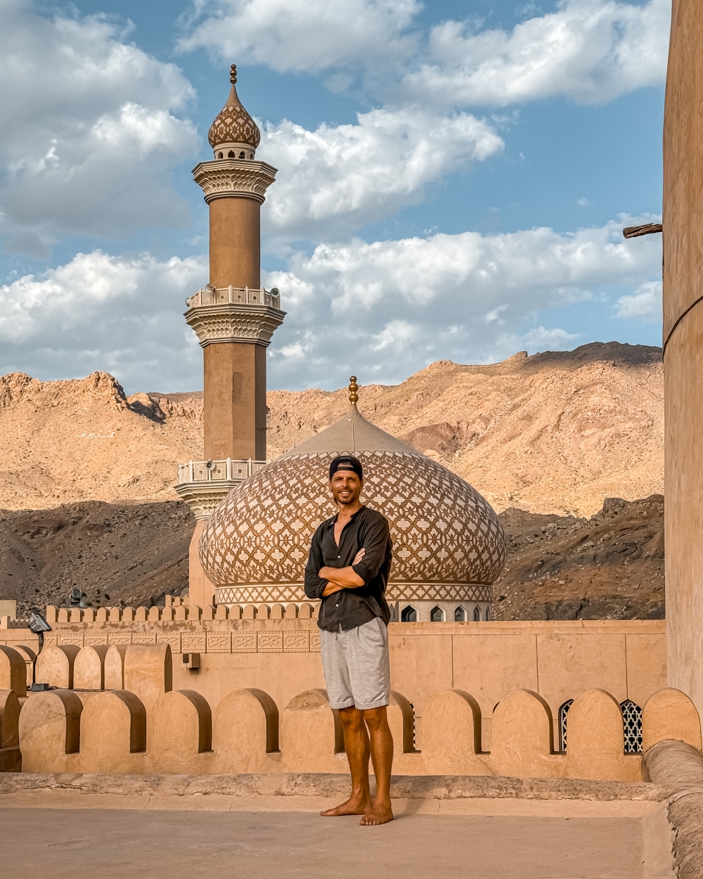Tom at Nizwa mosque
