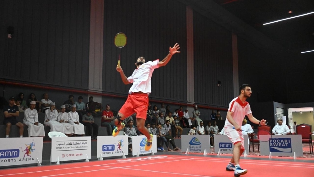 final match at opening edition of Oman Club Badminton  