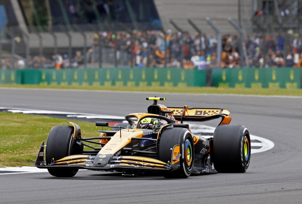 McLaren's Lando Norris during practice 