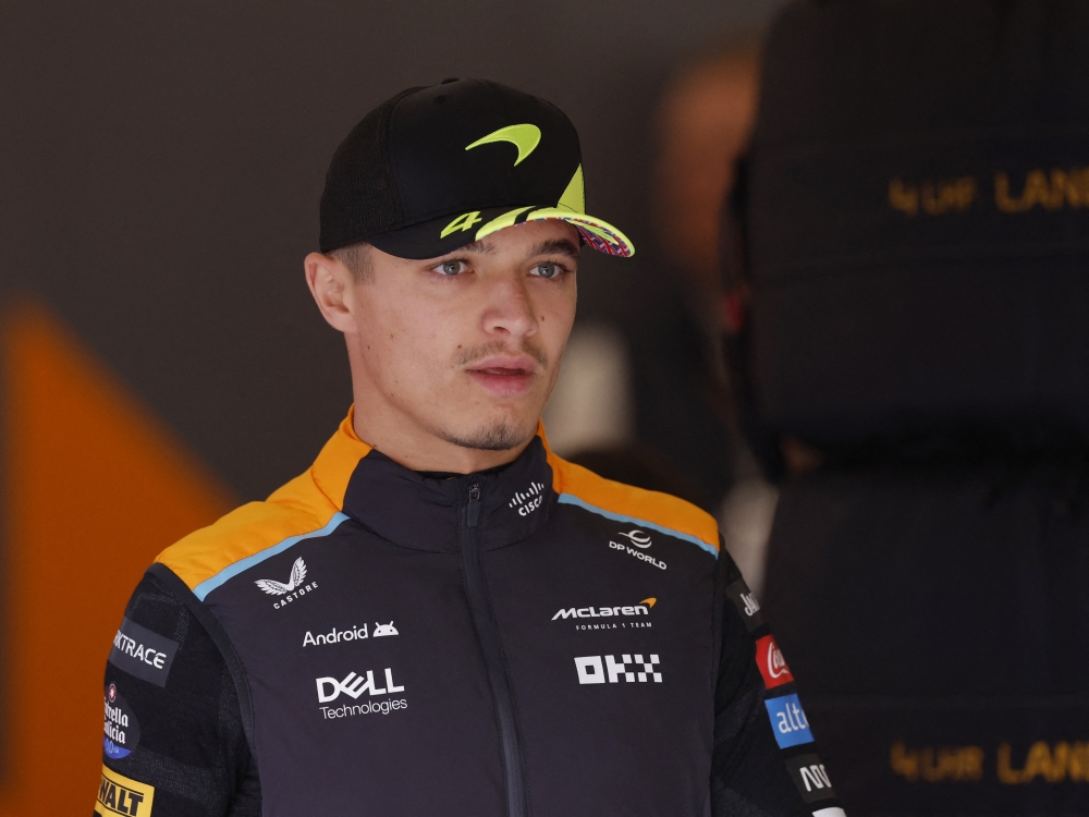 McLaren's Lando Norris during practice 