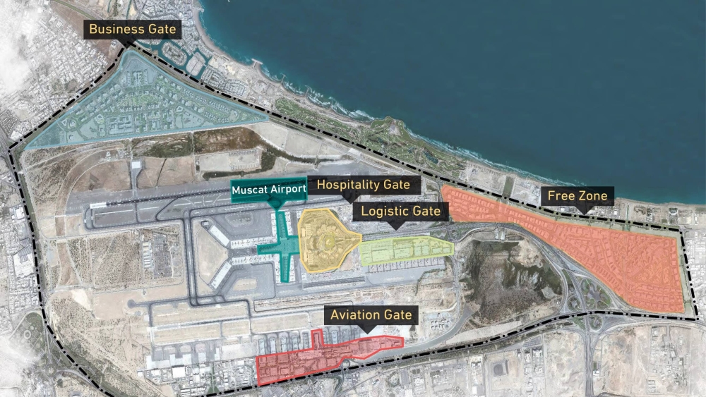 The Old Airport Terminal sits within the Airport Gate – one of multiple clusters envisioned for investment and development around Muscat International Airport