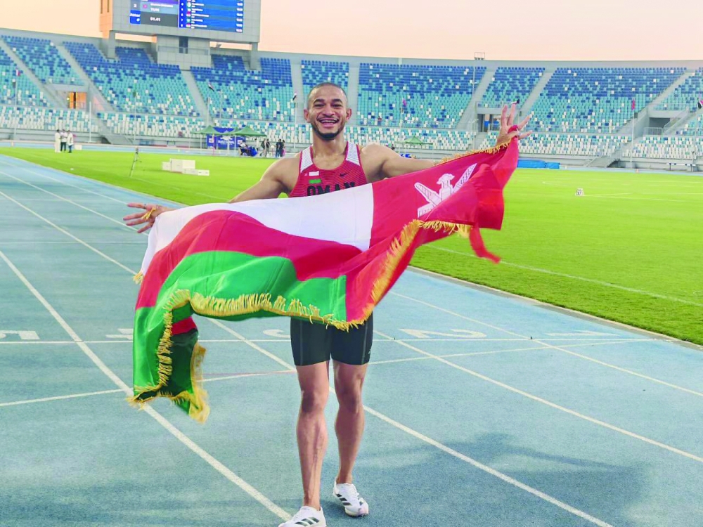 Ali Balushi celebrates after the wining 