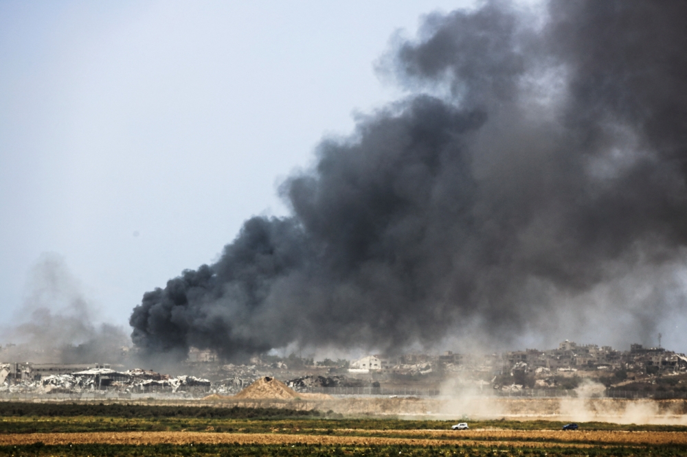 Smoke rises in Gaza amid ongoing Israeli strikes. — Reuters 