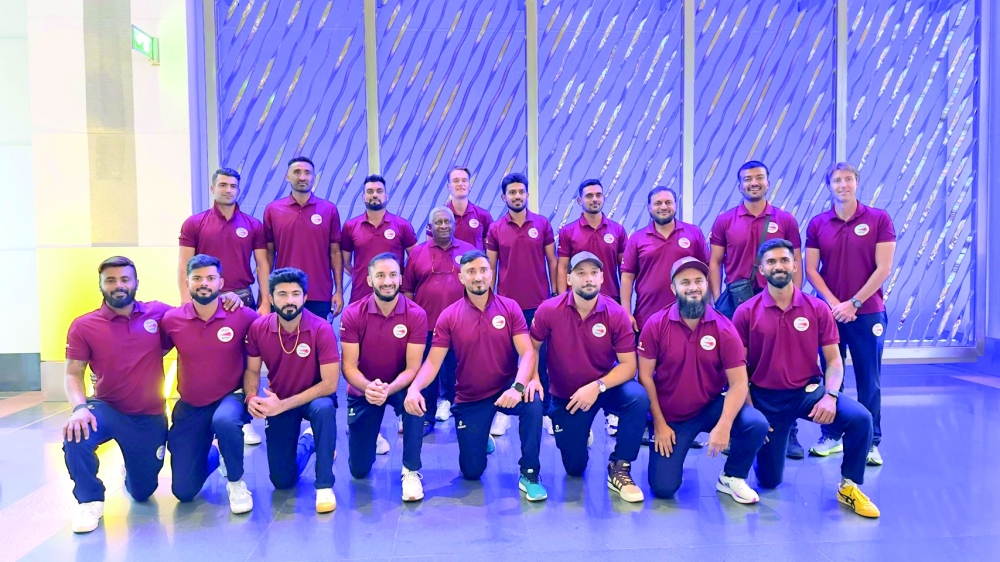 Oman National Cricket Team at the Muscat International Airport tour to Scotland