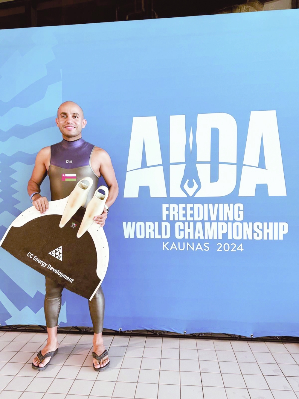 Omar al Ghailani, a world champion athlete and the first certified freediving instructor in Oman