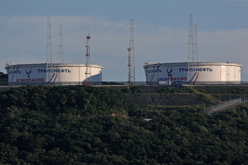  A view shows oil tanks of Transneft oil pipeline operator at the crude oil terminal Kozmino on the shore of Nakhodka Bay near the port city of Nakhodka, Russia -Reuters 