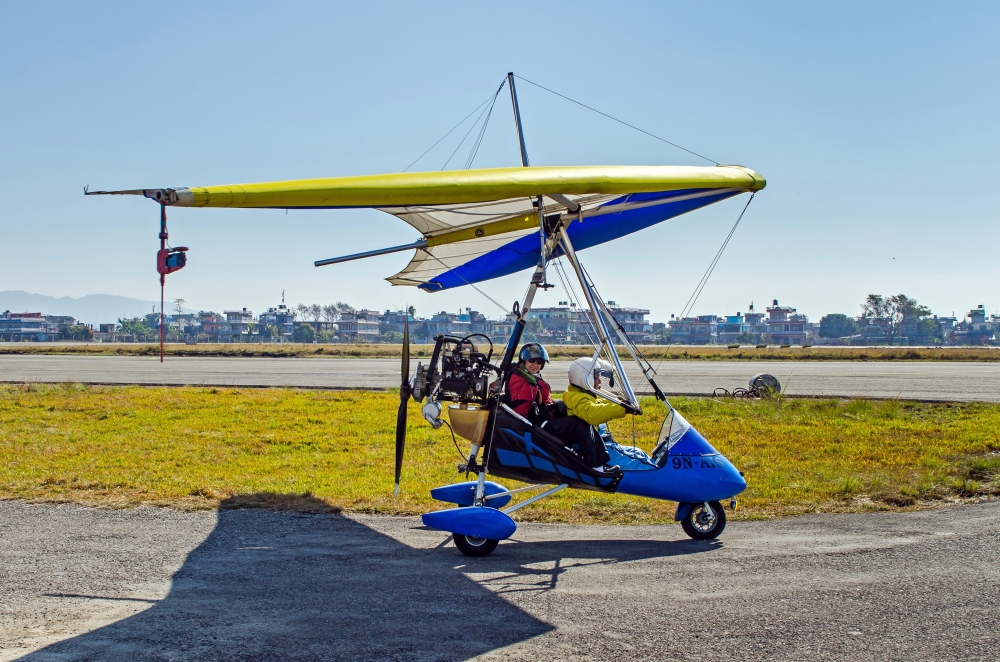 A microlight flight in Nepal