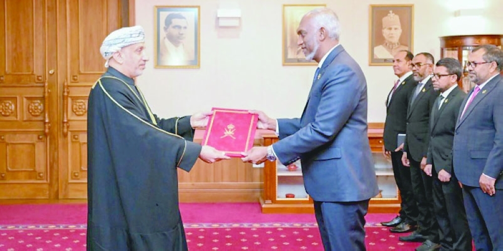 Ahmed bin Ali al Rashdi, Ambassador of Oman to Sri Lanka, presented his credentials as Oman’s Non-Resident Ambassador to Maldives