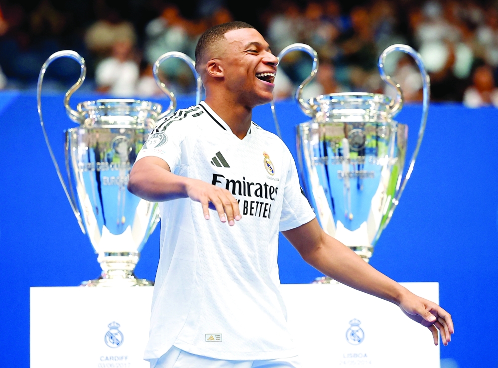 New Real Madrid signing Kylian Mbappe. — Reuters