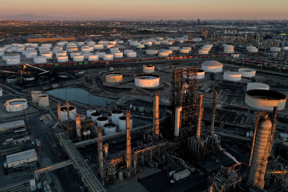 Aerial view of Phillips 66 Company’s Los Angeles Refinery and Kinder Morgan Carson Terminal. — Reuters