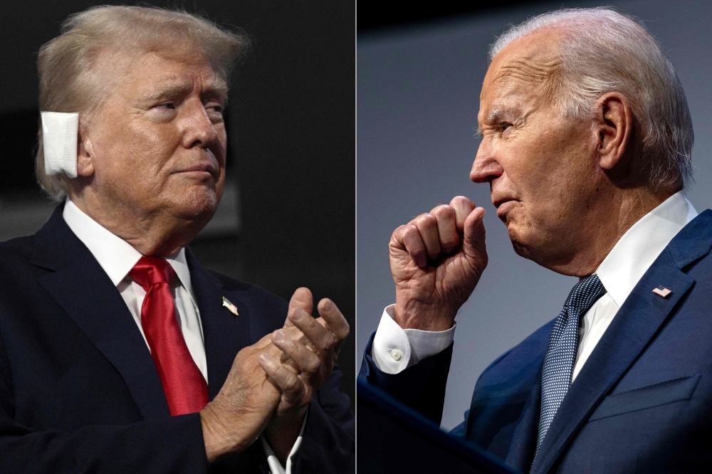 Former US President and 2024 Republican presidential candidate Donald Trump and US President Joe Biden. - AFP   