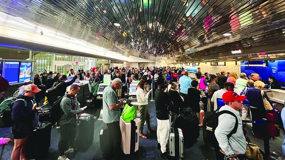 Stranded passengers on being stuck in Atlanta, Georgia. — AFP
