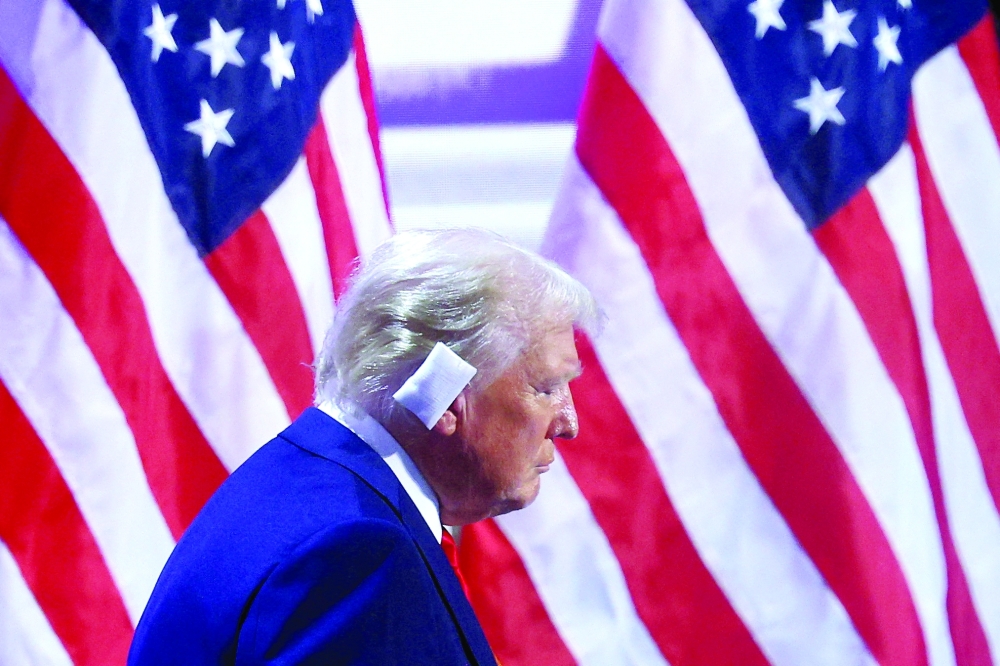 Republican presidential nominee and former US president Donald Trump