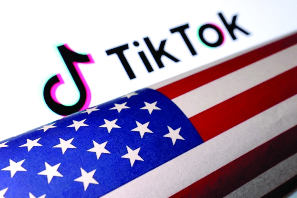 US flag is placed on a TikTok logo in this illustration from a file picture. - Reuters
