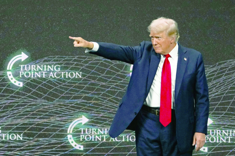 Former US President and 2024 Republican presidential candidate Donald Trump 
