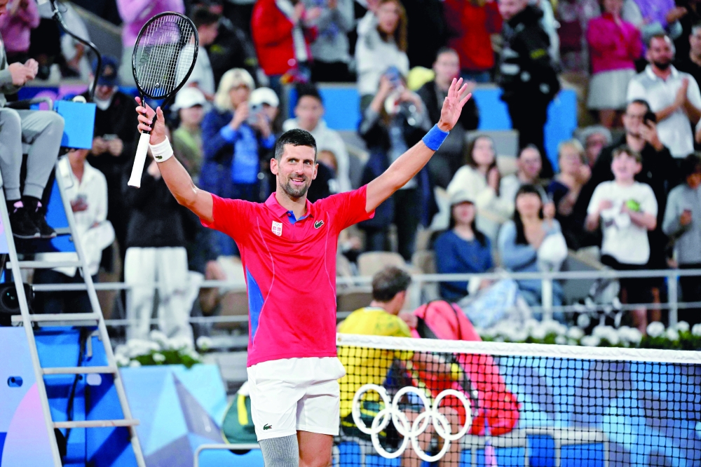 Serbia's Novak Djokovic reacts after his win   AFP