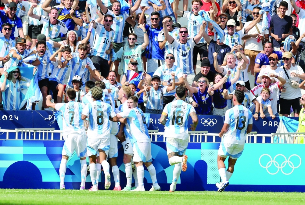 Ezequiel Fernandez of Argentina celebrates. — Reuters