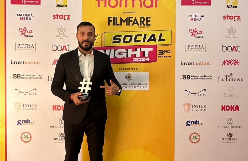 Sufyan bags Filmfare award for sports influencer
