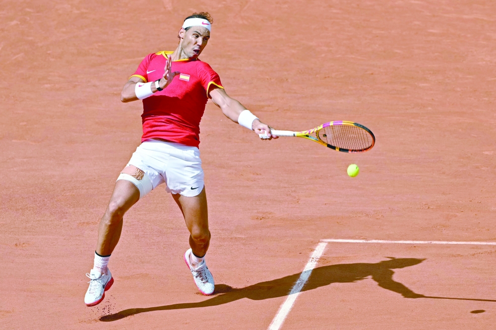Spain's Rafael Nadal in action. — AFP