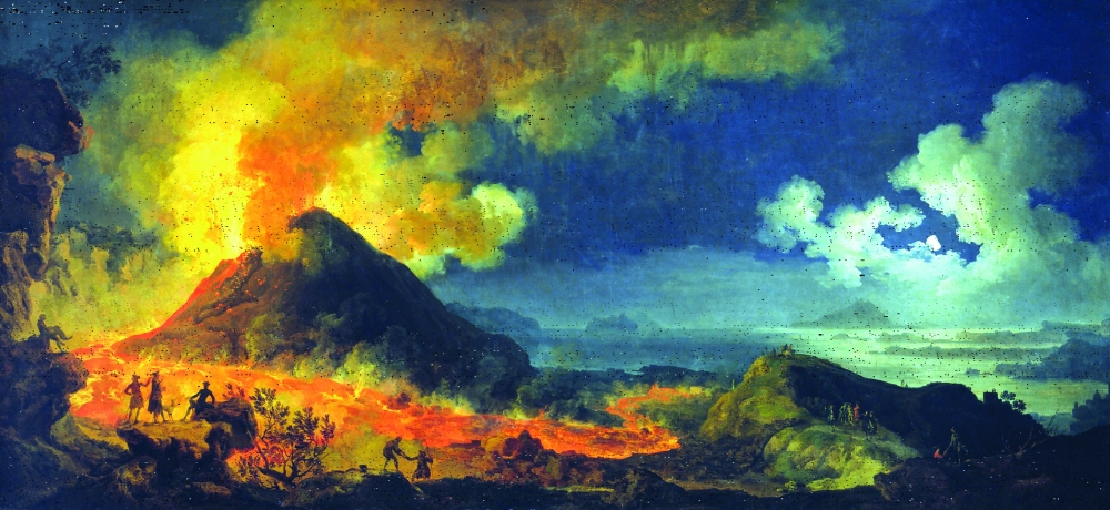 The Eruption of Vesuvius, an 18th-century depiction of the catastrophe by Pierre-Jacques Volaire. (Art Institute of Chicago via The New York Times)