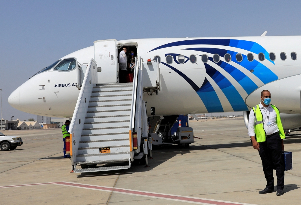 An EgyptAir plane in Luxor