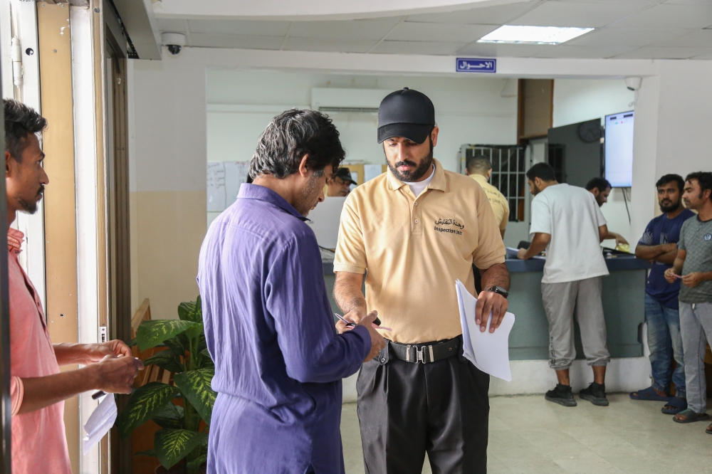 Directives mandate that the Inspection Unit of the Security and Safety Institution conduct supervisory inspections to ensure compliance with government decisions regarding Omanisation percentages and prohibited professions for non-Omani workers