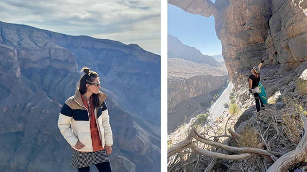 Alina Chekhlova loves Oman's rugged mountains; Kristin Torres fell in love with culture
