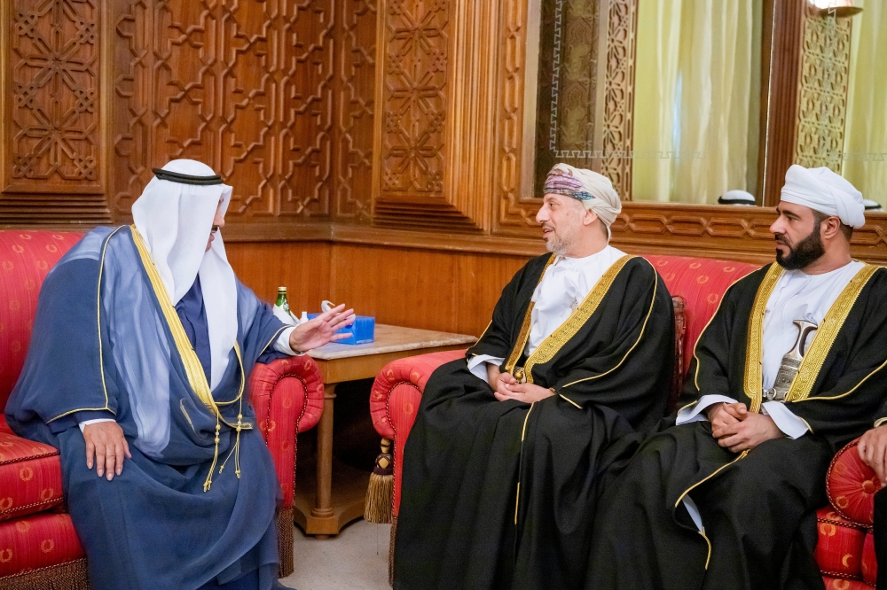 HH Sayyid Harib bin Thuwaini al Said was accompanied by Dr Mohammed bin Said al Maamari, Minister of Awqaf and Religious Affairs 