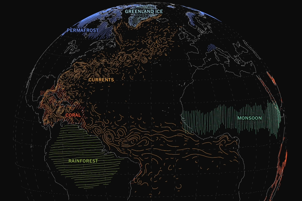 Earths warming could trigger sweeping changes in the natural world that would be hard, if not impossible, to reverse. (Mira Rojanasakul/The New York Times)