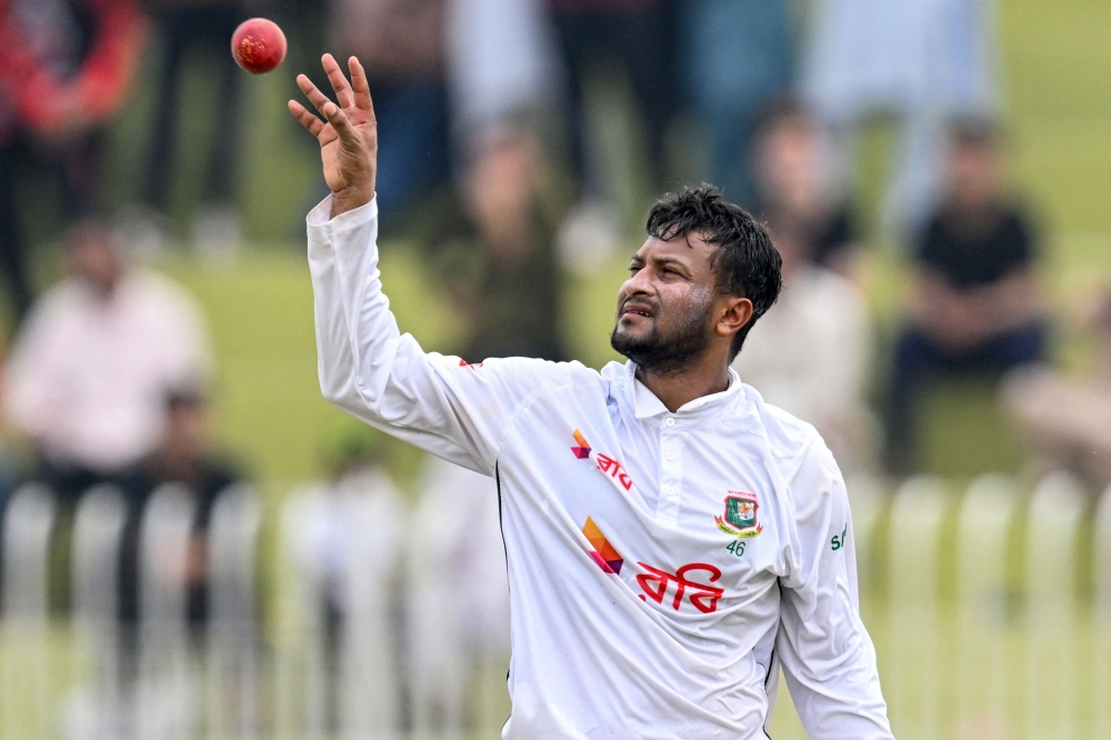 Bangladesh's Shakib Al Hasan 