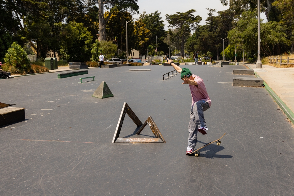 Shawn Connolly at the Waller Street skate plaza in San Francisco on June 18, 2024. (Jason Henry/The New York Times)