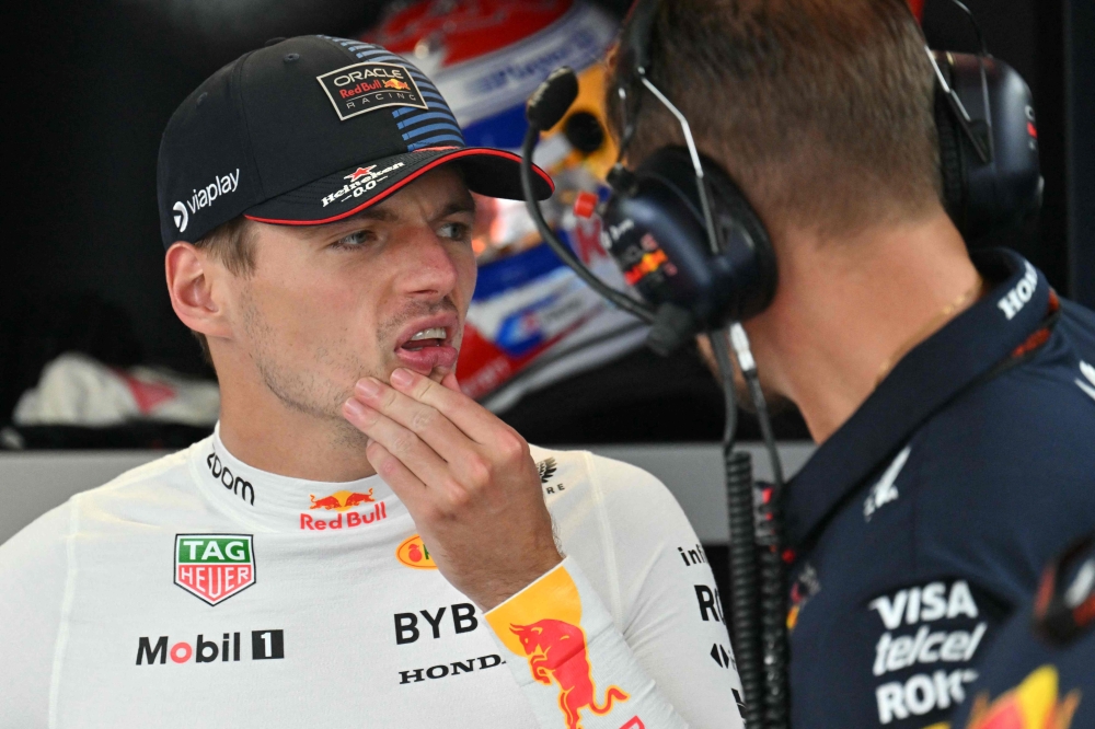 Red Bull Racing's Dutch driver Max Verstappen prepares before first practice session 