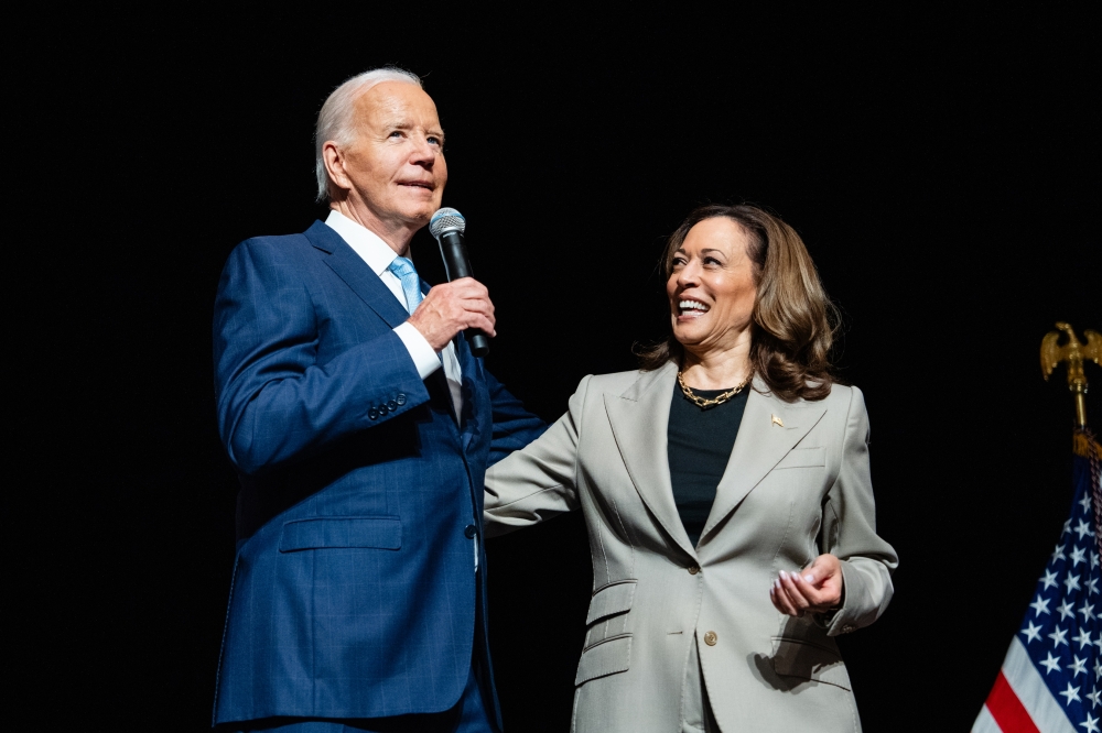 President Joe Biden and Vice President Kamala Harris, the Democratic presidential nominee
