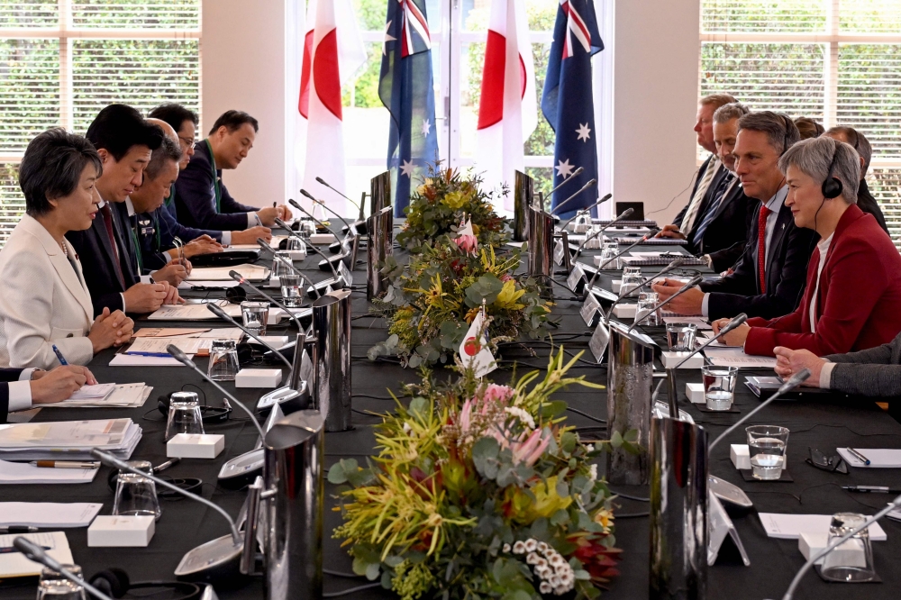 Australia's Defence Minister Richard Marles (2nd R) and Australia's Foreign Minister Penny Wong with Japan's Minister of Foreign Affairs Yoko Kamikawa (L) and Japan's Defence Minister Minoru Kihara (2nd L) at the 11th Australia-Japan 2 2 Foreign and Defence Ministerial Consultation in Queenscliff. - AFP

