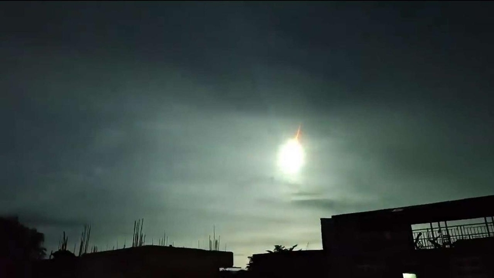 Many residents in the Philippines saw a glowing green fireball cross the sky at dawn on Thursday.