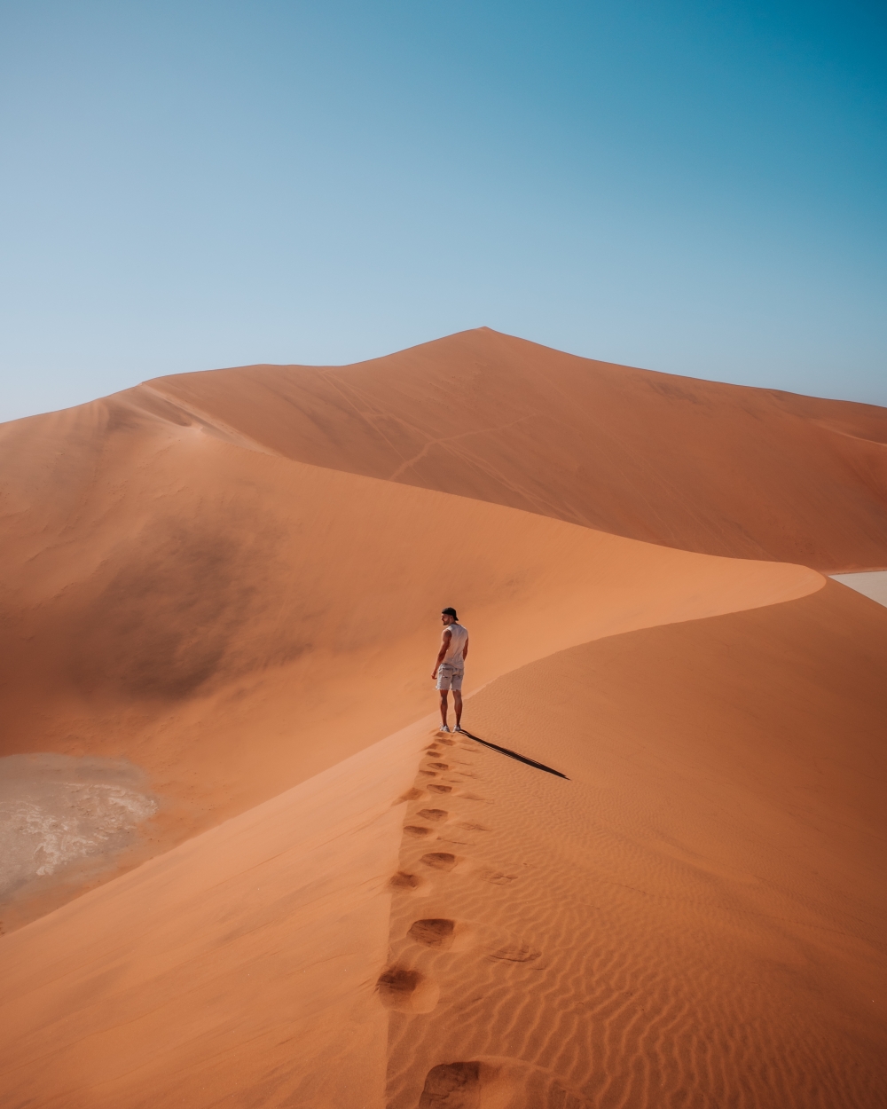 Roman Zanetti travels to Sossusvlei, a salt and clay pan surrounded by high red dunes in Namibia