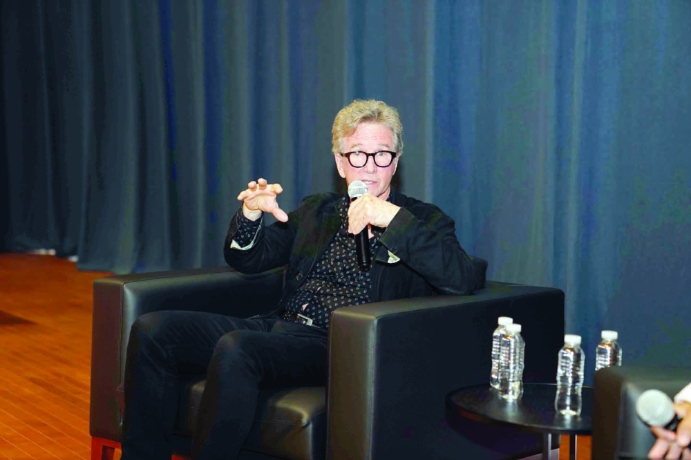 Designer Steve Woodland addressing the session