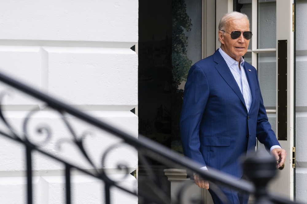 President Joe Biden walks to board Marine One at the South Lawn of the White House on Friday, Sept. 6, 2024. (Eric Lee/The New York Times)