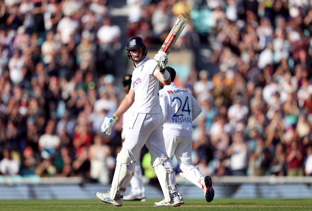 Cricket - Third Test - England v Sri Lanka - The Oval, London, Britain - September 8, 2024 England's Jamie Smith reacts Action Images via Reuters/Paul Childs
