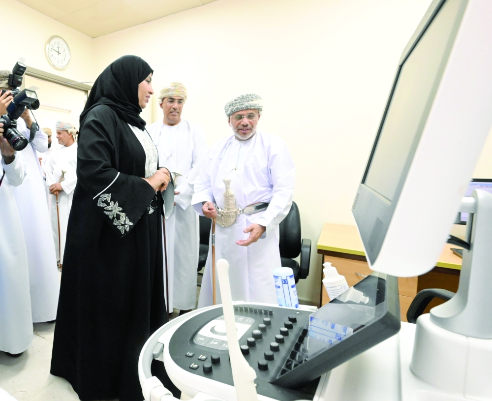  The Undersecretary of the Ministry of Health for Health Affairs inspects the clinics at Qurayyat Hospital.