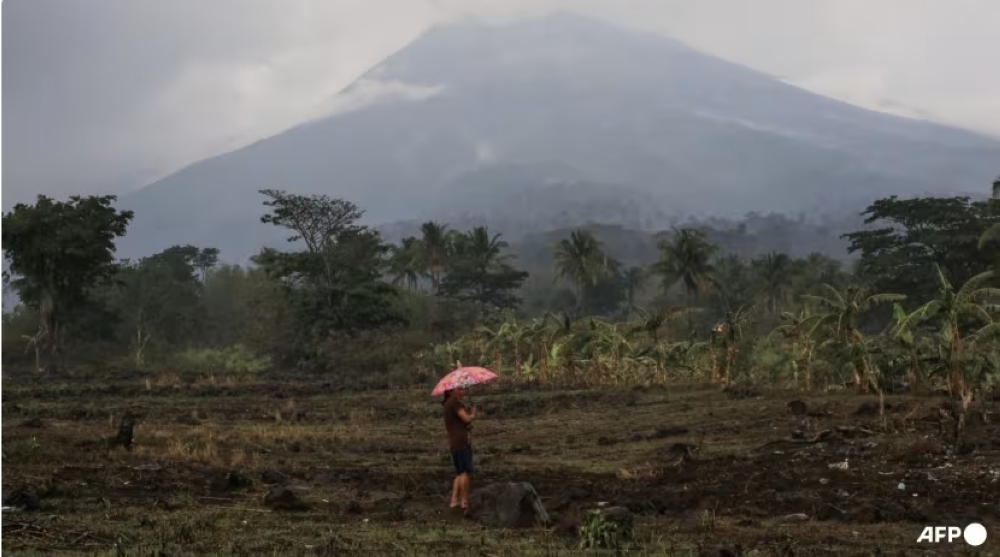 The evacuees have taken temporary shelter at schools and community centers away from the volcano