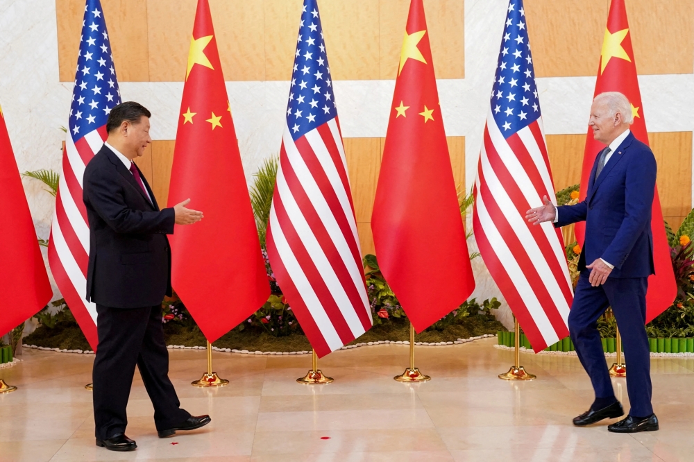 US President Joe Biden meets with Chinese President Xi Jinping on the sidelines of the G20 leaders' summit in Bali, Indonesia, in this file photo. — Reuters