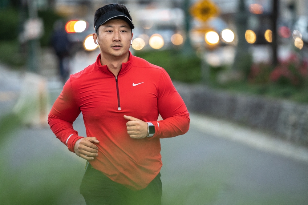 A jogger in New York