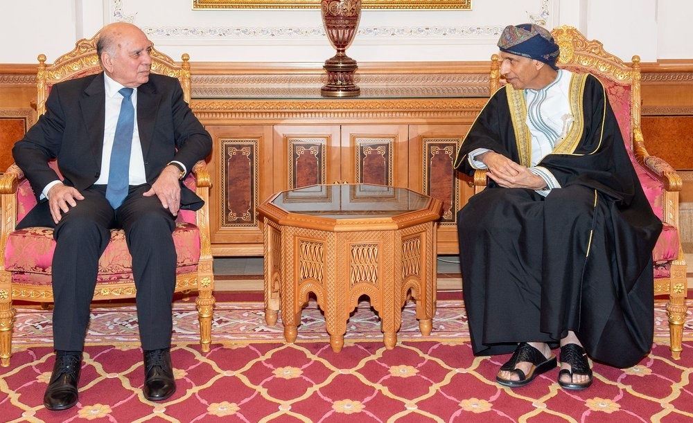 HH Sayyid Fahd, Deputy Prime Minister for the Council of Ministers receives Dr Fuad Hussein, Deputy Prime Minister and Minister of Foreign Affairs of the Republic of Iraq
