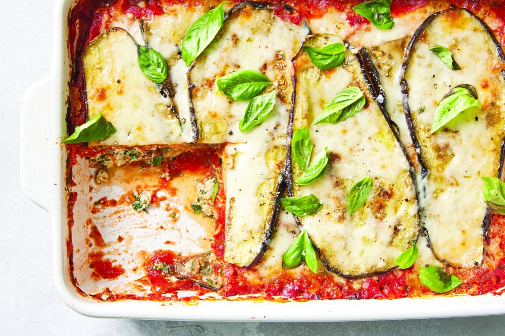 Lidey Heucks eggplant lasagna. Food styled by Simon Andrews 
