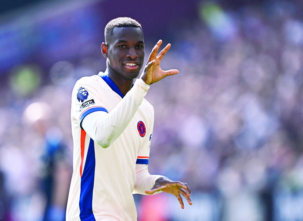 Chelsea's Nicolas Jackson celebrates scoring their first goal REUTERS