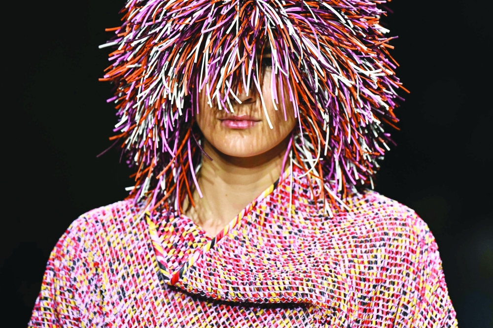 A model walks the runway during the Bottega Veneta collection show at Milan's Fashion Week Womenswear Spring / Summer 2025, on September 21, 2024 in Milan.