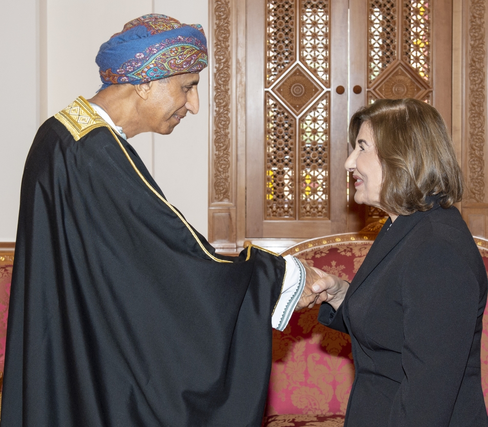 HH Sayyid Fahd receives Dr Bouthaina Shaaban, Political and Media Advisor to the President of the Syrian Arab Republic and Chairperson of the Wathiqat Wattan Organisation